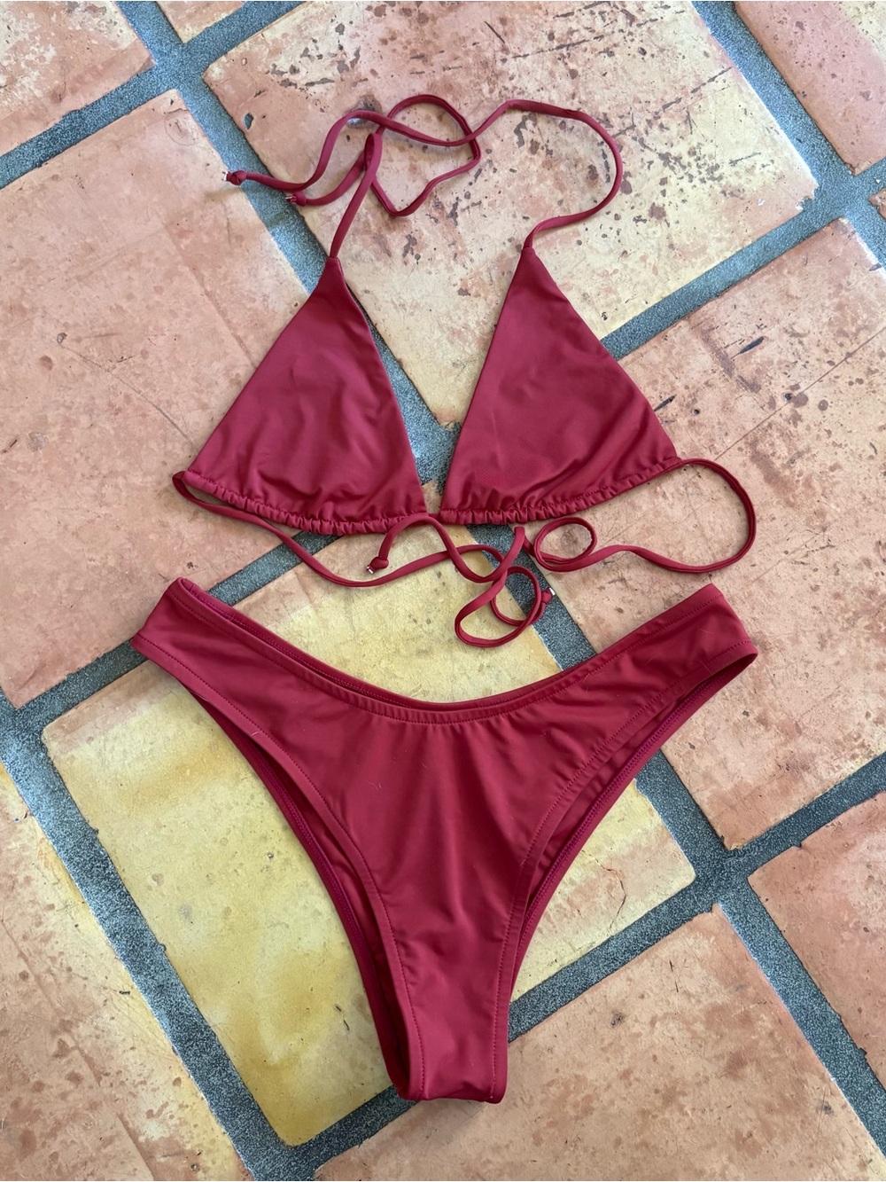 Burgundy Bikini Set